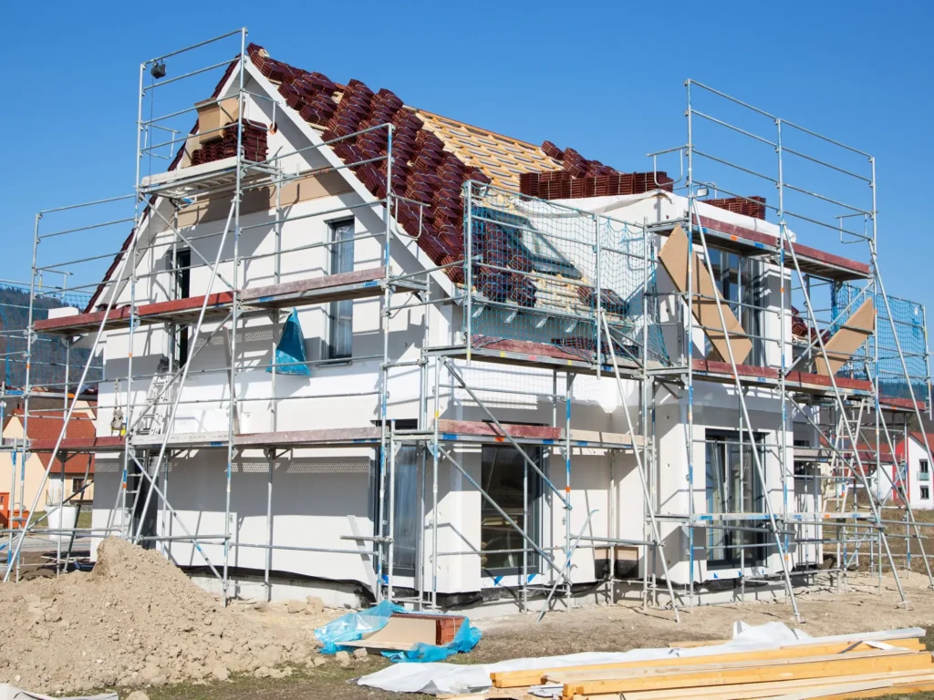 Ein Dachfanggerüst in Lippstadt